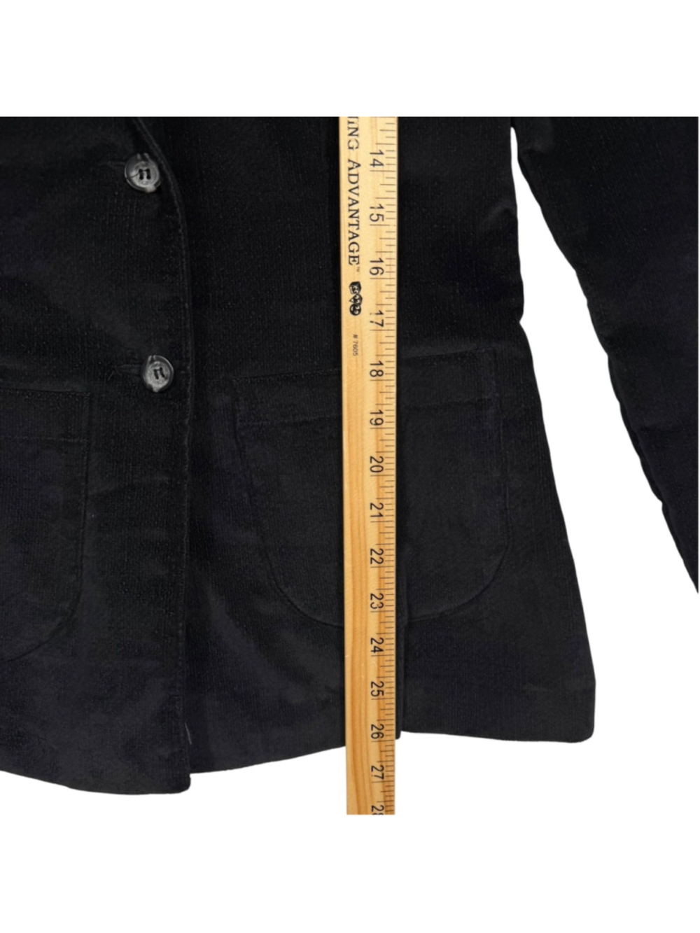 Wrangler Blazer Jacket Black Corduroy Single Breasted Business Retro Womens 11 - Picture 6 of 10